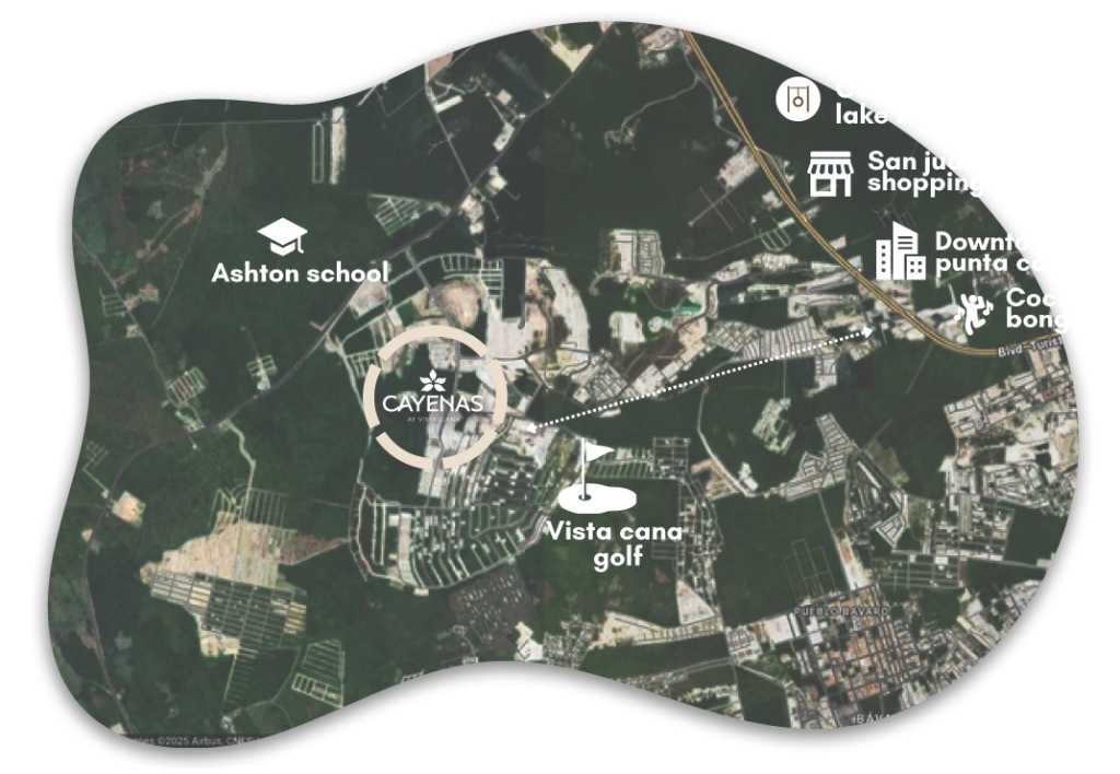 proyecto cayenas at vista cana mapa